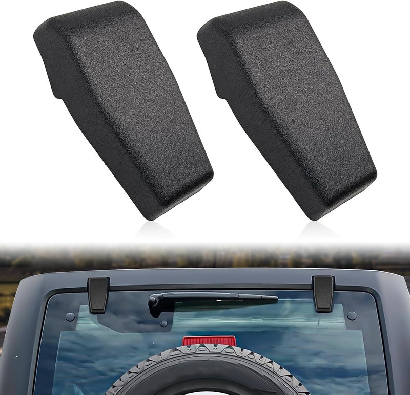 NOTISH 2PCS Black Rear Window Hinge Liftgate Glass Hinge Cover Trim Compatible with Wrangler JK 2007-2017 68140033AA - Image 1